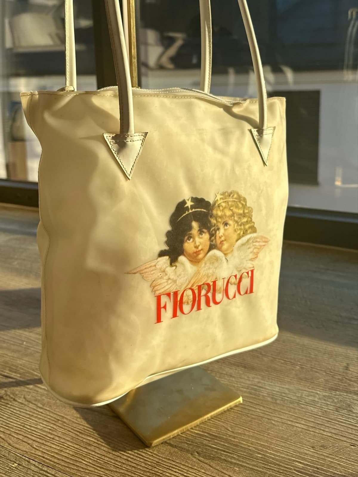 Fiorucci Vintage Angel Print Tote Bag